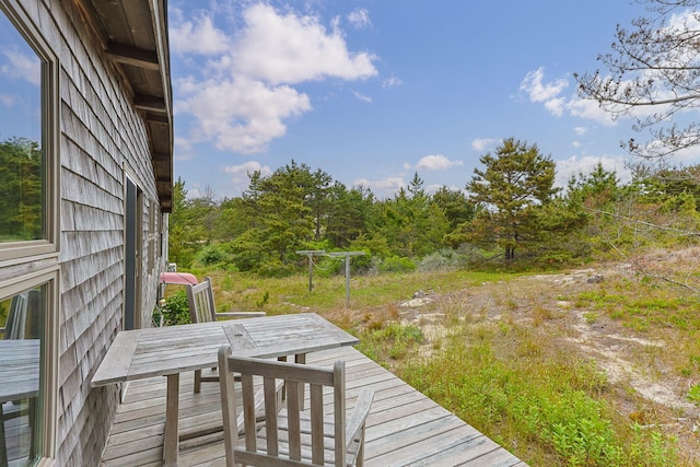 5 Great Hills Rd, Truro, MA 02666 - wooden deck featuring a view of trees