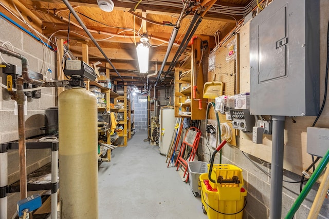5 Great Hills Rd, Truro, MA 02666 - unfinished basement featuring water heater and electric panel
