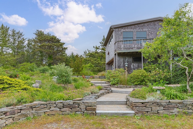 5 Great Hills Rd, Truro, MA 02666 - rear view of property with a wooden deck