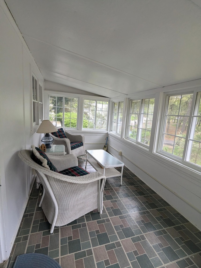 62 Old Fish House Rd, South Dennis, MA 02660 - sunroom with plenty of natural light, lofted ceiling, and baseboards