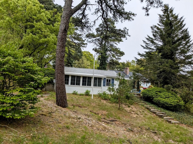 62 Old Fish House Rd, South Dennis, MA 02660 - view of front of property with a chimney