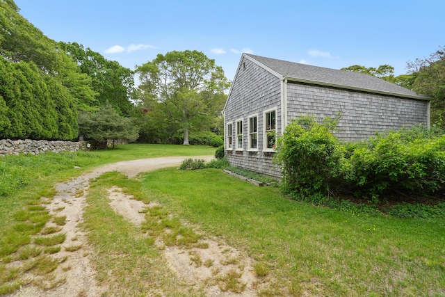 20 James Pond Way, West Tisbury, MA 02575 - view of green lawn featuring driveway