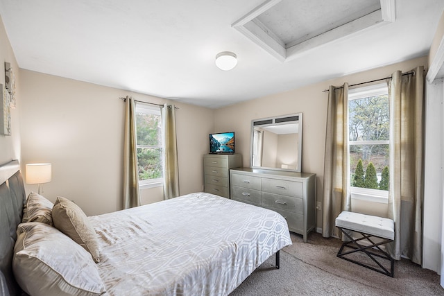 239 Upper County Rd, South Dennis, MA 02660 - bedroom featuring attic access, carpet floors, and multiple windows