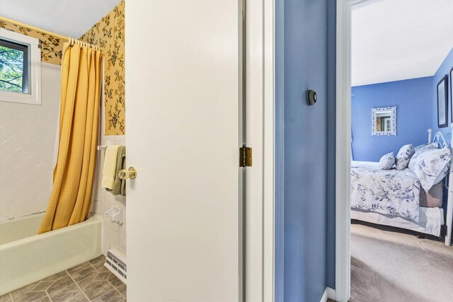 33 Swift Brook Rd, South Yarmouth, MA 02664 - bathroom with shower / tub combo with curtain