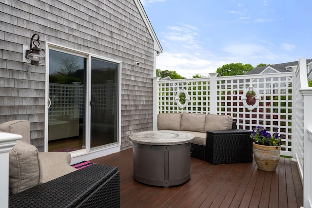 23 Ridgehill Ln, Sagamore Beach, MA 02562 - wooden deck featuring an outdoor hangout area