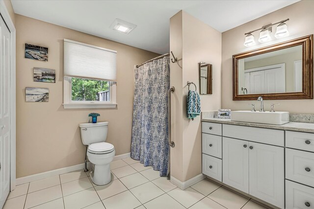 26 Sandy Meadow Way, Eastham, MA 02642 - bathroom featuring vanity, tile patterned flooring, and a shower with curtain