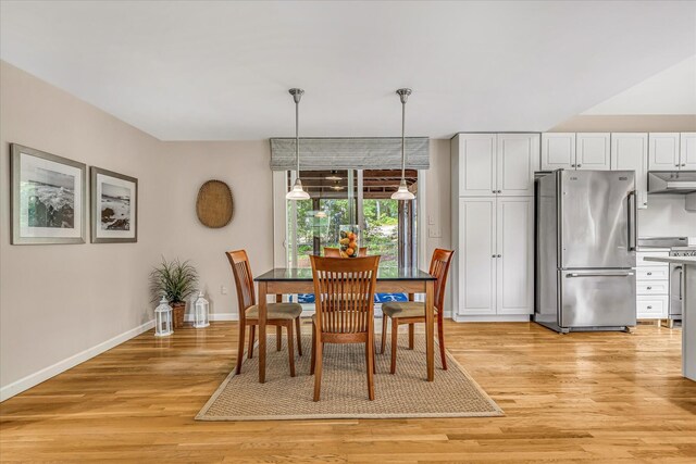 26 Sandy Meadow Way, Eastham, MA 02642 - dining space with light wood-type flooring and baseboards