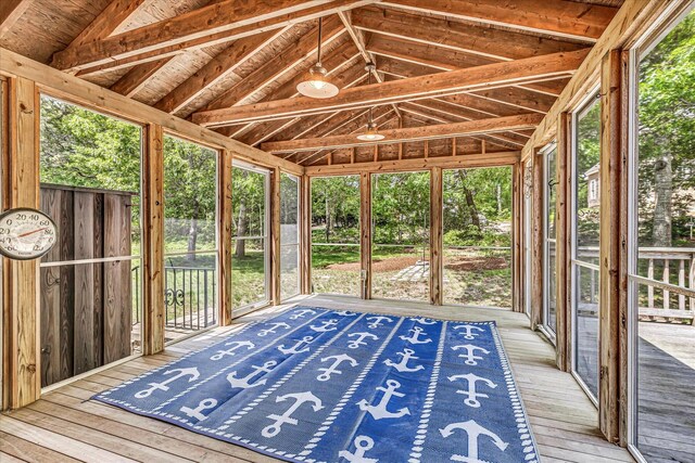 26 Sandy Meadow Way, Eastham, MA 02642 - unfurnished sunroom with vaulted ceiling