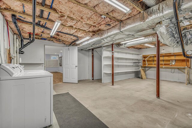 26 Sandy Meadow Way, Eastham, MA 02642 - unfinished below grade area with washer and clothes dryer