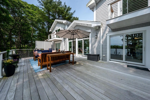 585 Santuit Rd, Cotuit, MA 02635 - deck featuring an outdoor living space