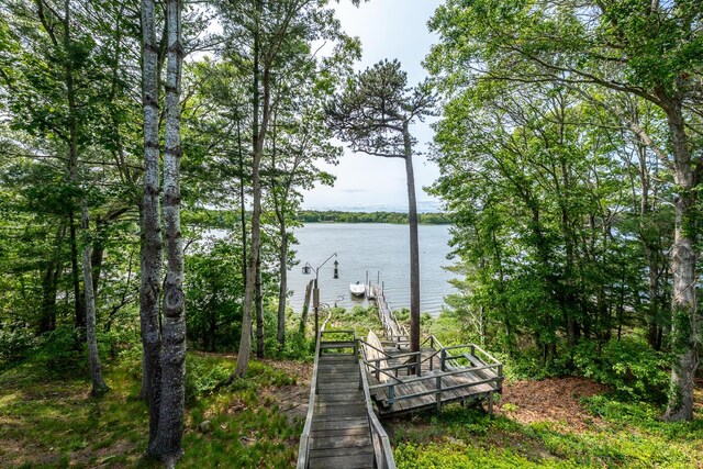 585 Santuit Rd, Cotuit, MA 02635 - dock featuring a water view