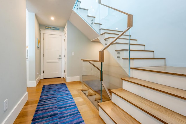 585 Santuit Rd, Cotuit, MA 02635 - entrance foyer with stairway and wood finished floors