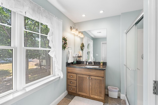 10 Stanley Rd, Mashpee, MA 02649 - full bath featuring vanity, a shower stall, and recessed lighting