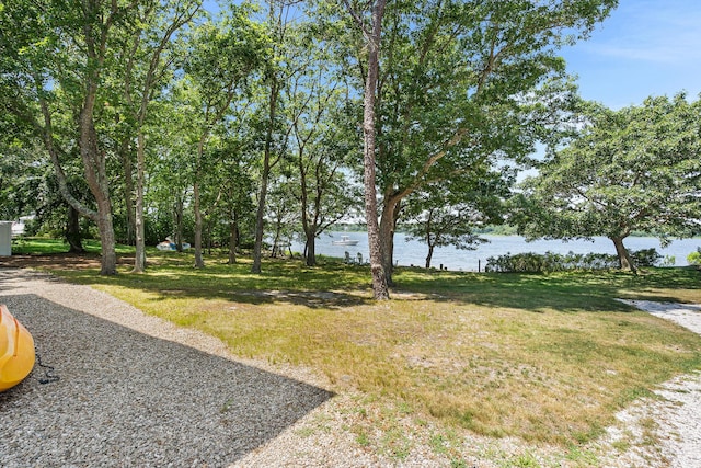 10 Stanley Rd, Mashpee, MA 02649 - view of green lawn featuring a water view
