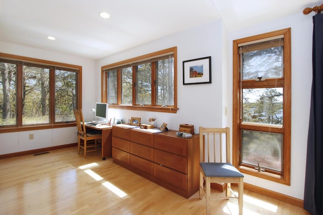 21 High Point Dr, Brewster, MA 02631 - office space with light wood-style floors, baseboards, and recessed lighting