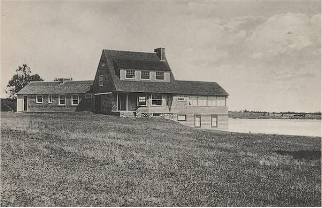 45 Seth Ln, South Yarmouth, MA 02664 - back of house featuring a chimney