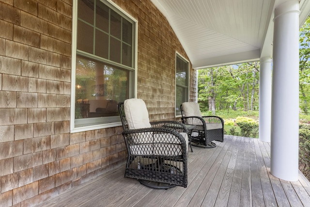 5 Bayes Hill Cir, Oak Bluffs, MA 02557 - view of wooden porch
