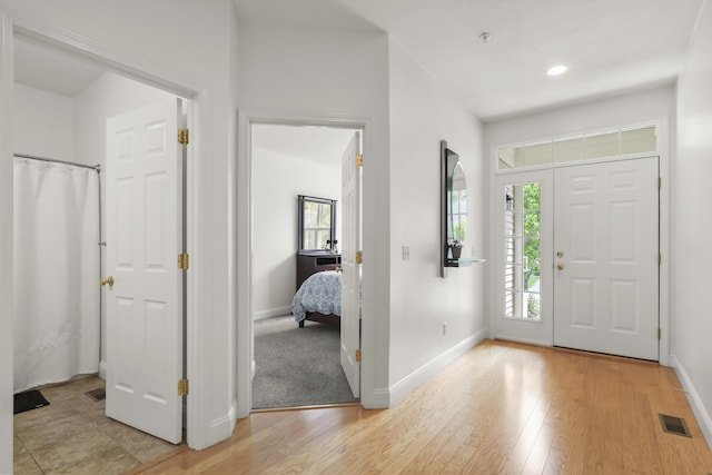 21 Grey Hawk Dr, Mashpee, MA 02649 - entryway featuring baseboards, light wood-style flooring, and recessed lighting
