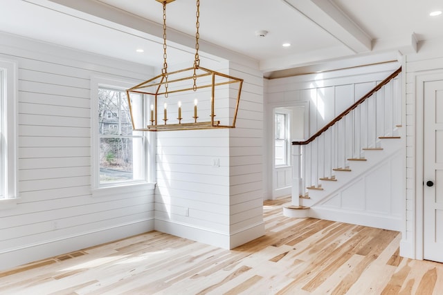 entrance foyer with visible vents, light wood-style flooring, recessed lighting, and a fireplace