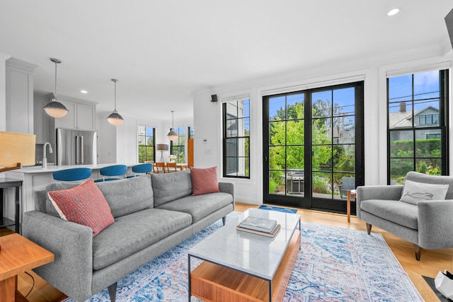 350 Bradford St Unit U5, Provincetown, MA 02657 - living area with recessed lighting and ornamental molding