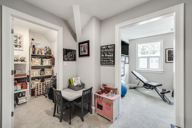 41 Old Main Rd Unit 3Au, North Falmouth, MA 02556 - rec room featuring carpet and lofted ceiling