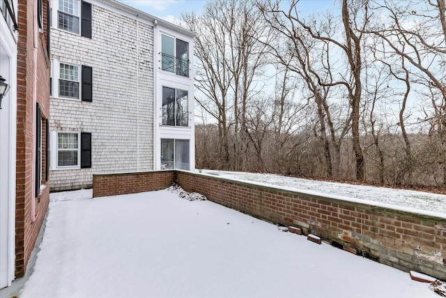 view of snowy yard