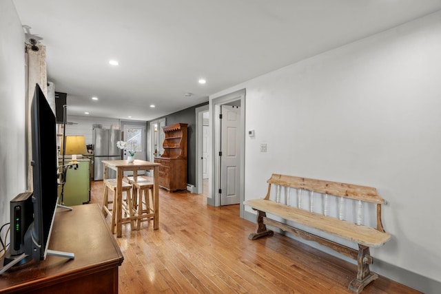 18 Race Rd, West Yarmouth, MA 02673 - interior space featuring light wood-style floors, recessed lighting, and baseboards