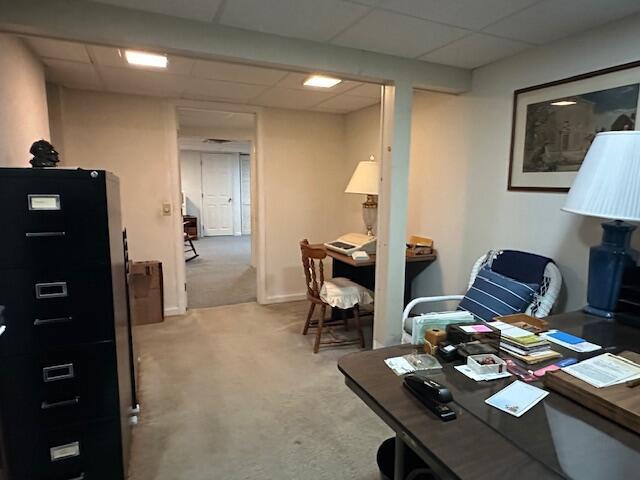 481 Buck Island Rd Unit 17Fa, West Yarmouth, MA 02673 - office area with carpet floors and a paneled ceiling