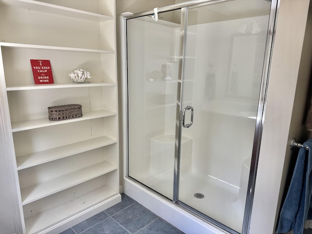 11 Willow Ln, South Yarmouth, MA 02664 - bathroom with tile patterned floors and a stall shower