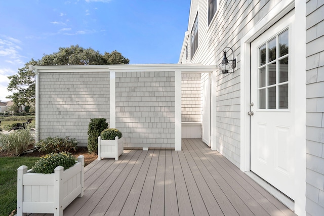 view of wooden deck