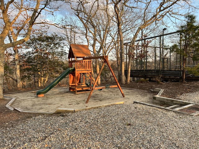 view of jungle gym