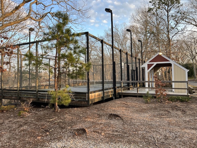 view of yard featuring a deck