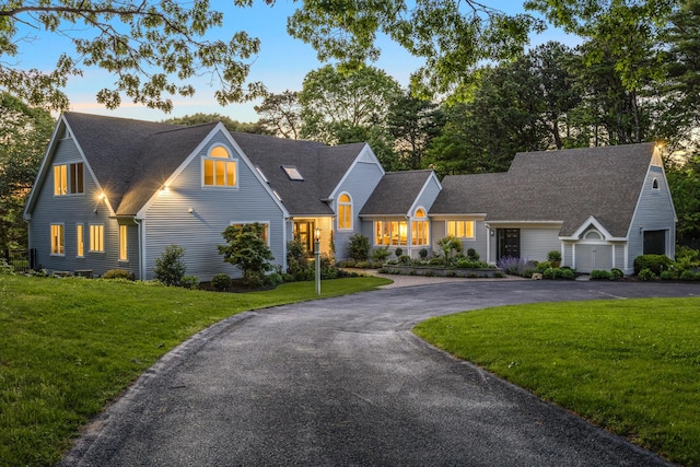38 Beach Plum Hill Rd, Osterville, MA 02655 - shingle-style home with driveway, a front lawn, and roof with shingles