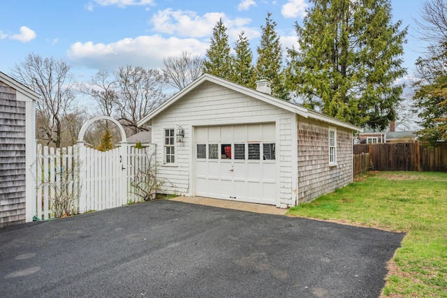 193 Main St, Sandwich, MA 02563 - detached garage with driveway and fence