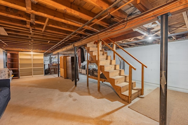 193 Main St, Sandwich, MA 02563 - unfinished below grade area with stairs