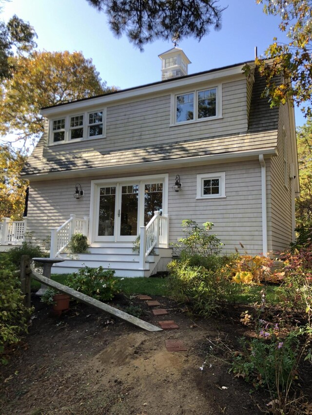 view of front of property with french doors