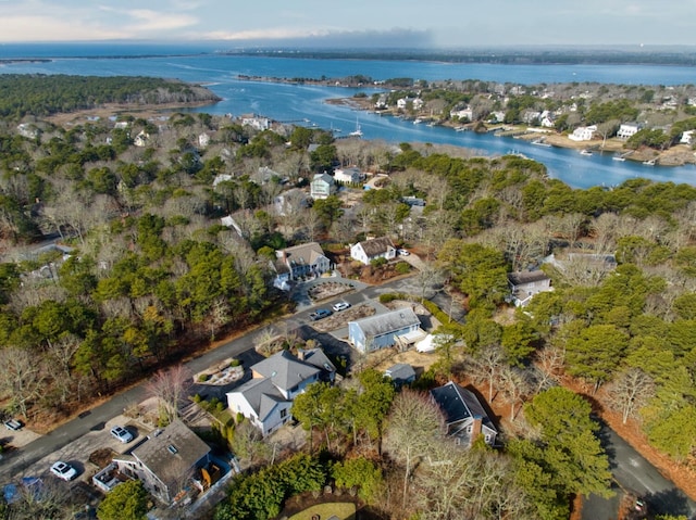 51 Manitoba Rd, Mashpee, MA 02649 - aerial view of property and surrounding area with nearby suburban area and a large body of water
