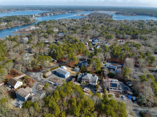 51 Manitoba Rd, Mashpee, MA 02649 - aerial overview of property's location featuring a nearby body of water