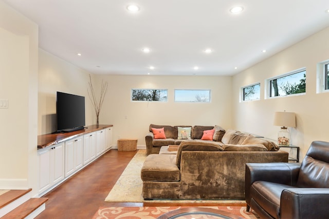 10 Westerly Dr, Bourne, MA 02532 - living area with baseboards and recessed lighting