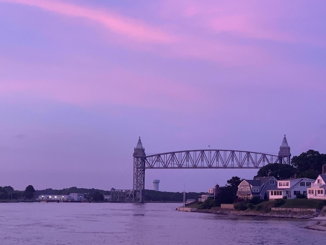 water view featuring a notable bridge