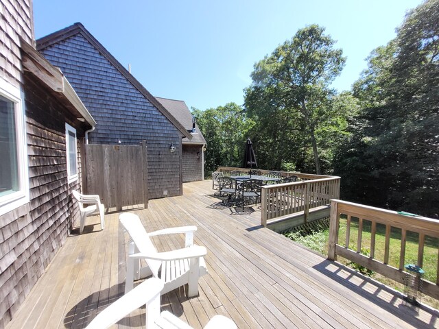 view of wooden deck