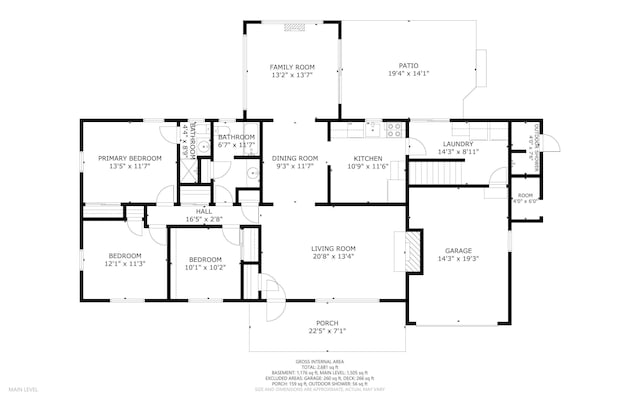 54 Mcnamara Ave, West Yarmouth, MA 02673 - floor plan / room layout