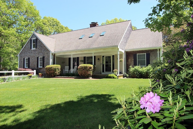 473 Thousand Oaks Dr, Brewster, MA 02631 - view of front of property with roof with shingles and a chimney