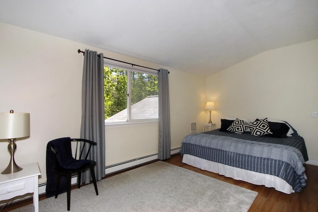 473 Thousand Oaks Dr, Brewster, MA 02631 - bedroom featuring lofted ceiling and wood finished floors