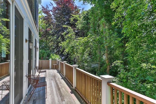 view of wooden deck