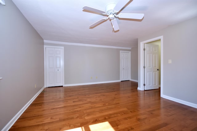 8 Great Rock Rd, Bourne, MA 02532 - unfurnished room featuring wood finished floors, baseboards, and a ceiling fan