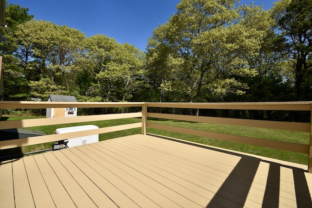 8 Great Rock Rd, Bourne, MA 02532 - wooden terrace with view of scattered trees
