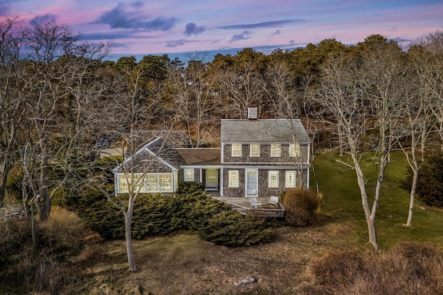 495 Chequessett Neck Rd, Wellfleet, MA 02667 - traditional-style house featuring a yard