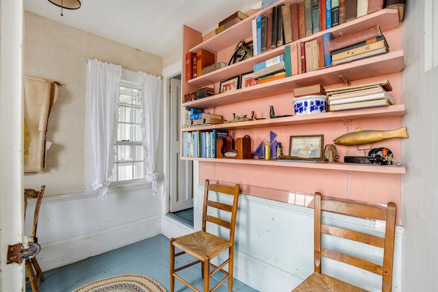 495 Chequessett Neck Rd, Wellfleet, MA 02667 - sitting room with finished concrete flooring