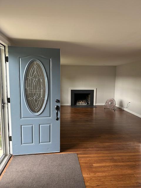 86 Seabrook Rd, Hyannis, MA 02601 - foyer featuring wood finished floors and a fireplace